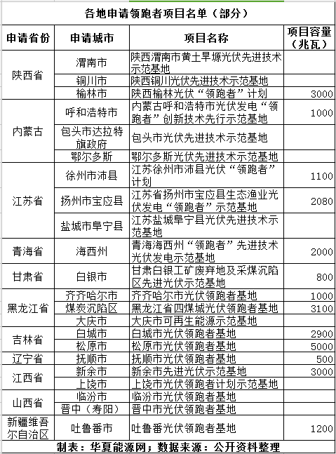 光伏超級領跑者“預備隊”：這些光伏巨頭誰能最終如愿？