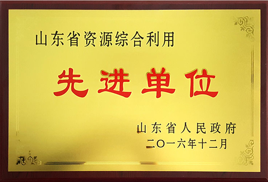 圣泉集團喜獲“山東省資源綜合利用先進單位”榮譽稱號