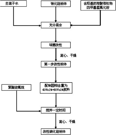 一種高性能碳化硅改性粉體的制備方法