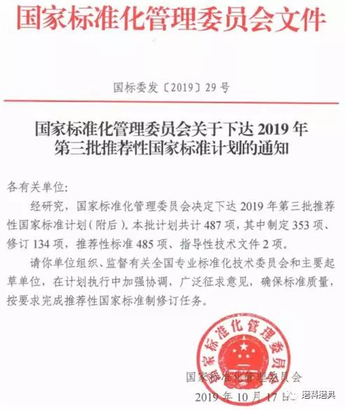 2019第三批推薦性國家標準計劃下發 含超硬材料、涂附磨具行業兩項標準