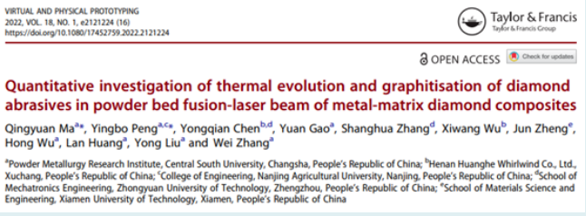 中南大學(xué)增材制造頂刊：金屬基金剛石復(fù)合材料PBF-LB中磨料熱演化和石墨化的研究