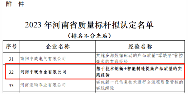 超硬材料行業擬新增一項省級質量標桿